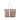 Beige logo pattern shoulder bag