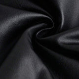 Thigh-Slit PU Leather Bandeau Bodycon Long Dress