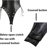 Women's Lingerie Leather Cosplay Bodysuit