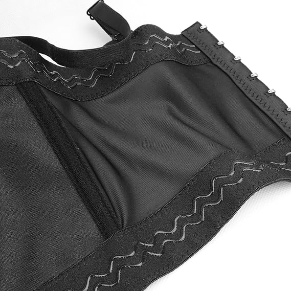 Women Black PU Leather Bustier Crop Top Gothic Punk Push Up Corset Top Bra 4