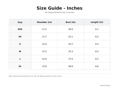 size chat of flagewears.com