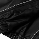 Women's Motorcycle PU Leather Jacket, Loose Fit High-End Black Retro Coat